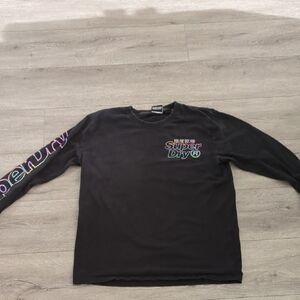 Superdry Black Shirt with reflective Coloured Logos